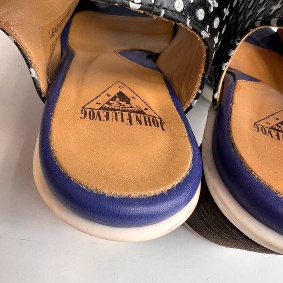 John Fluevog Sandal Women 7.5 Awe Slingback Leather Portugal Hope Party Core Ex - Picture 6 of 13